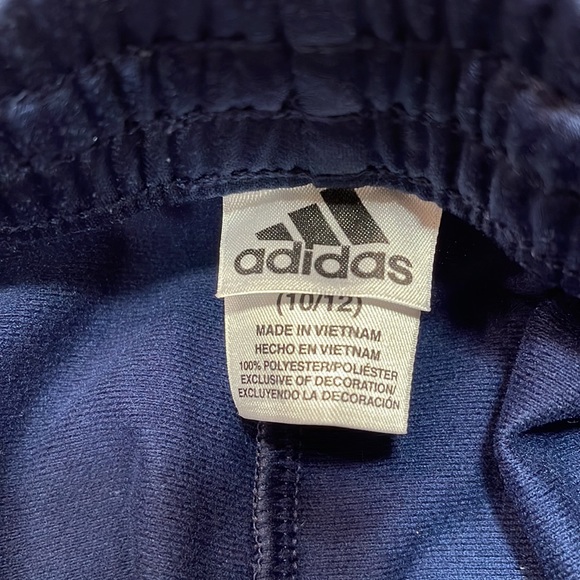 ADIDAS Boys Tricot Pants - Navy- Size Medium 10/12 - Picture 3 of 3